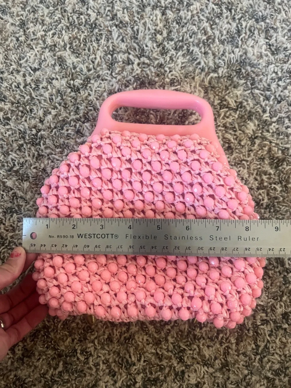 Babette Pink Beaded Vintage Handbag